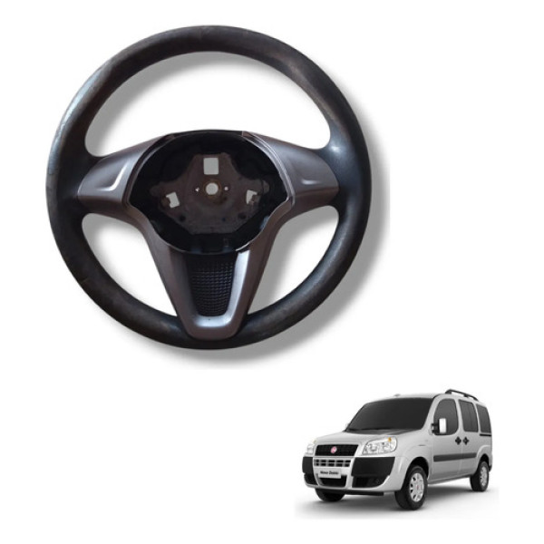 Volante De Direção Fiat Strada Doblo 2015 A 2020 Preto
