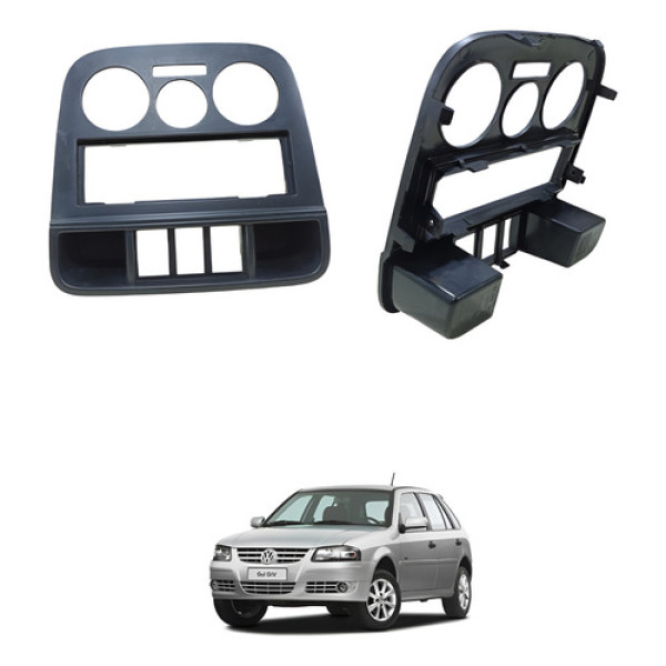 Moldura Central Prata Painel Gol Parati Saveiro G4  Vw