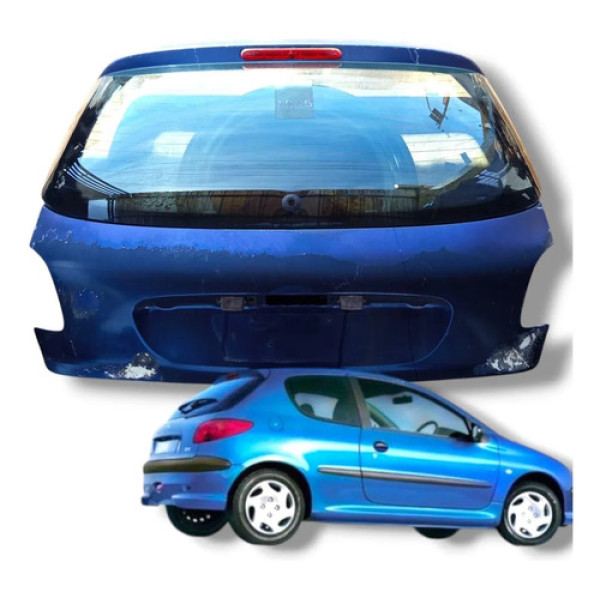 Tampa Traseira Peugeot 206 207 2002 2003 2005 2006 A 2014 Azul