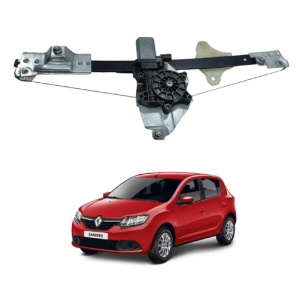 Máquina Vidro Porta Dianteira Di Sandero 15/ Logan 14/24 Elé