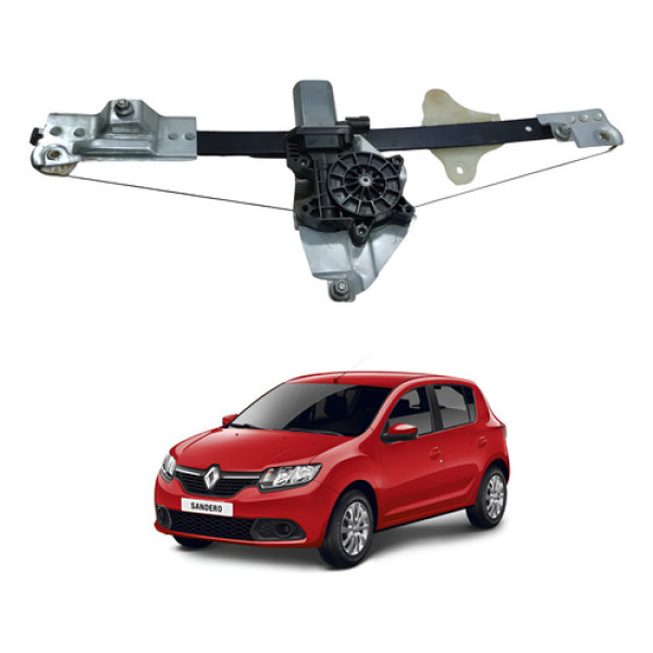 Máquina Vidro Porta Dianteira Di Sandero 15/ Logan 14/24 Elé