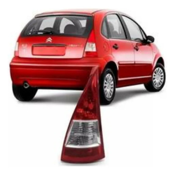 Lanterna Traseira Direita C3 2007 A 2012 Direito/passageiro Vermelho