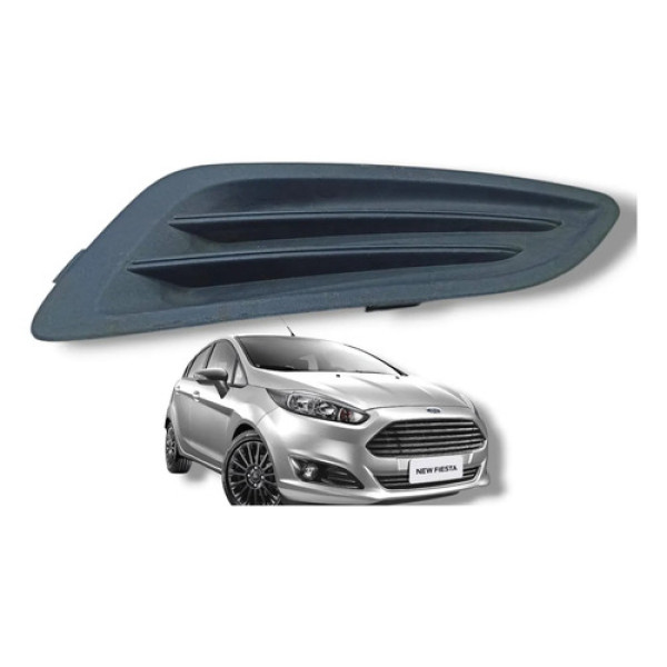 Grade Para Choque Direito Ford New Fiesta 2013 A 2017 Preto Preto