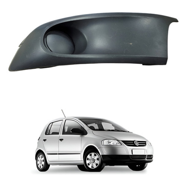 Grade Para Choque Direita S/furo Fox Spacefox - 5z0853666b Preto Direito