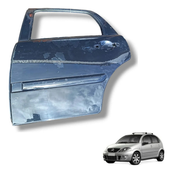 Porta Traseira Esquerda Citroen C3 2003 2004 A 2012 Traseira Esquerda