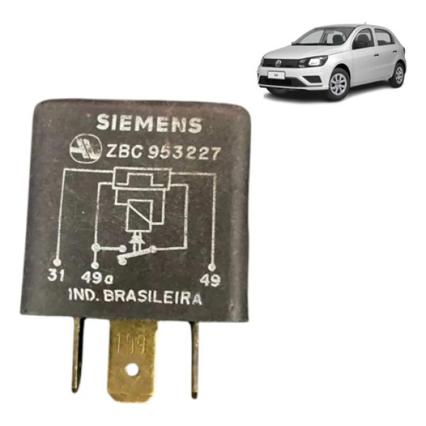 Rele Pisca Alerta Volkswagen Elétrico Gol Fox 2005 2010 2013 Preto