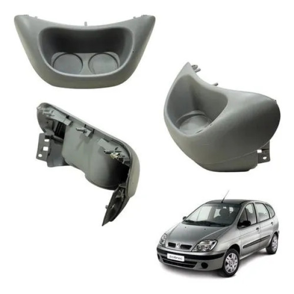 Porta Copos Console Central Renault Scenic 1999 A 2006 Preto