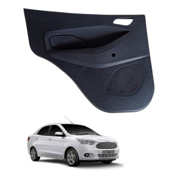 Forro Porta Traseira Esquerda Ka 2015 2016 A 2021 Preto