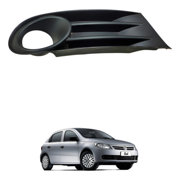 Grade Parachoque Dianteiro Gol G6 2012 2013 2014 C/furo Preto Direito