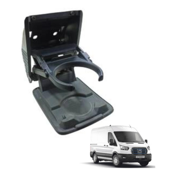 Porta Copos Ford Transit 2021 A 2025 Preto