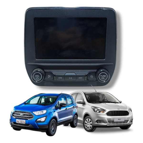 Multimidia Ford Ecosport Ka K3b518d804 2017 A 2021 Preto