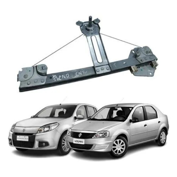 Máquina De Vidro Porta Traseira Esquerda Logan 08 A 2013 Man