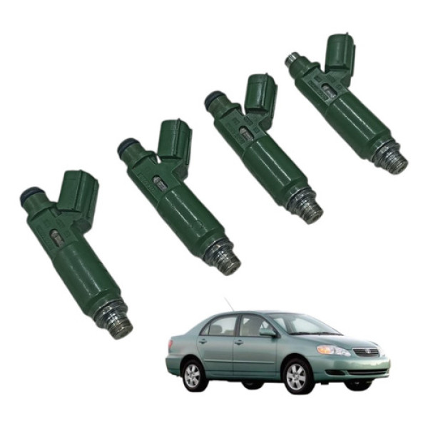  Kit 4x Bico Injetor Corolla 1.8 16v Gas 2003 A 2008