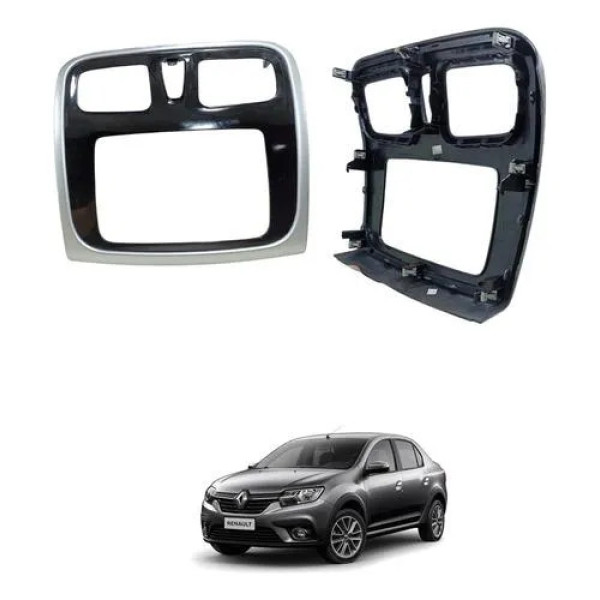 Moldura Painel 2 Din Novo Logan 2015 A 17 682606935 Detalhe Preto