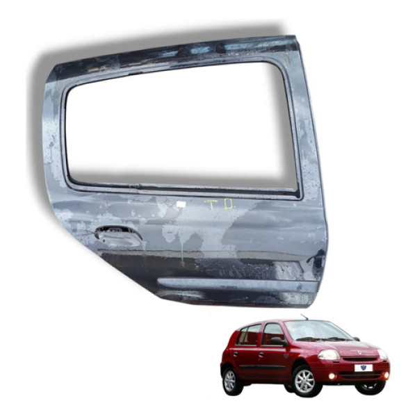 Porta Traseira Direita Clio 2000 2001 A 2012 C/detalhe Traseira Direita