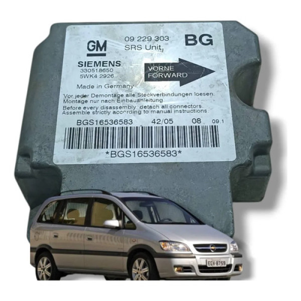 Módulo Air Bag Gm Astra Zafira 2004 A 2012 09229303