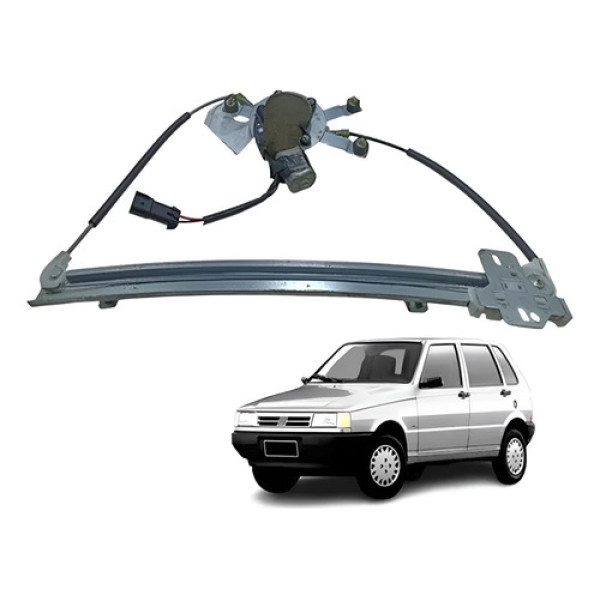 Máquina De Vidro Porta Esquerda Uno 88 A 2013 2p Elétrica