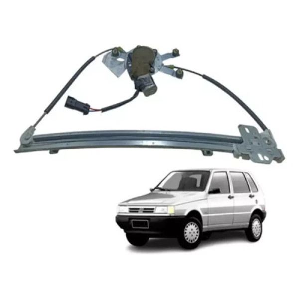 Máquina De Vidro Porta Esquerda Uno 88 A 2013 2p Elétrica