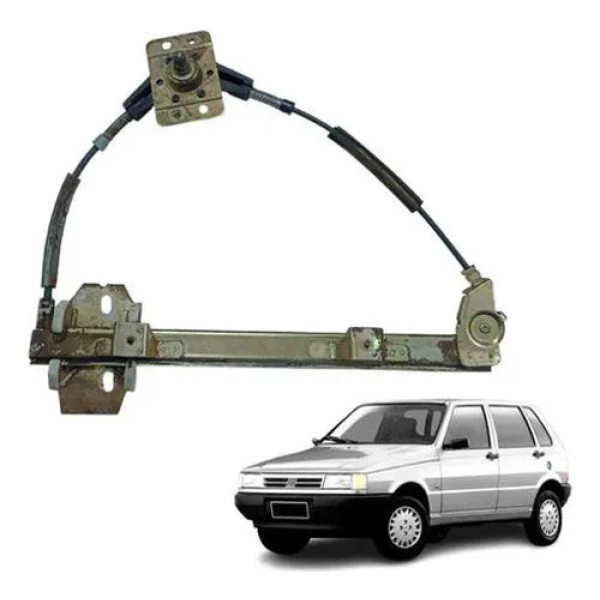 Máquina De Vidro Porta Traseira Direita Uno 1988 A 2013 Man